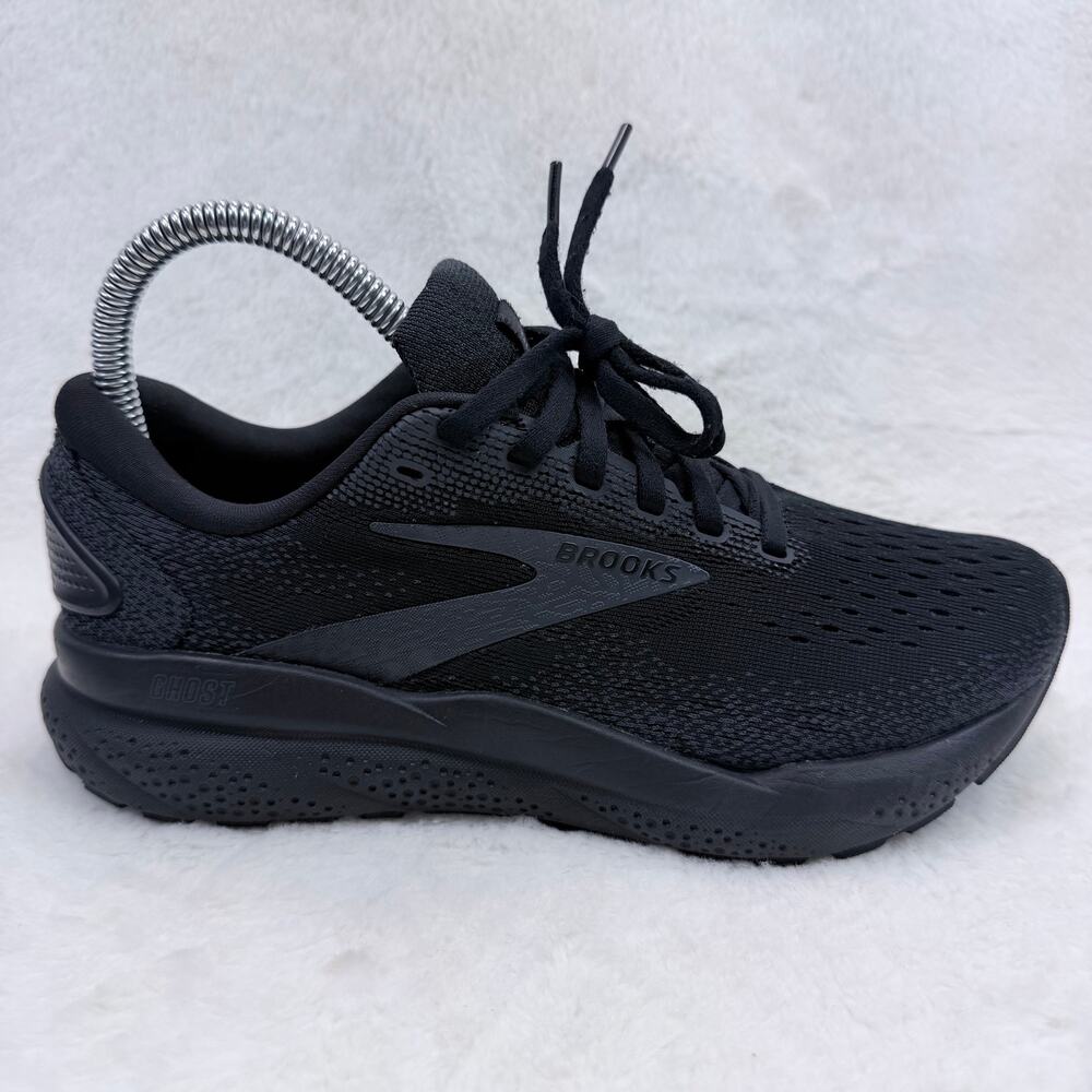 Brooks Ghost 16 Womens Neutral Running Shoes Black Black Ebony Size 6 Sneakers